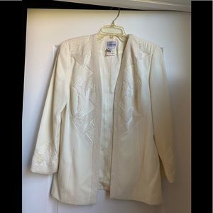 Ivory Chancelle Vintage BeadedEvening Coat